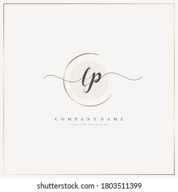 Letra inicial logotipo de escritura a mano logo de FP modelo de mano vector, logotipo para belleza, cosméticos, boda, moda y negocios y otros