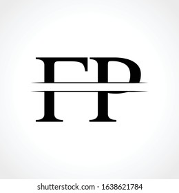 Initial Letter FP Logo Design Vector Template. Creative Linked Modern FP Logo Vector