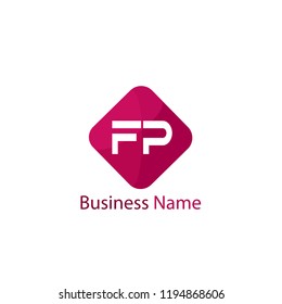 Initial Letter FP Logo Template Design