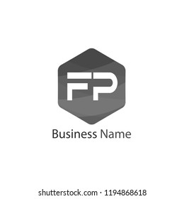 Initial Letter FP Logo Template Design