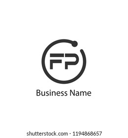 Initial Letter FP Logo Template Design