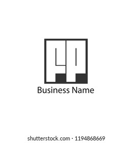 Initial Letter FP Logo Template Design