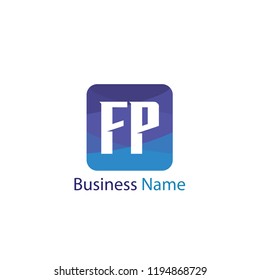 Initial Letter FP Logo Template Design