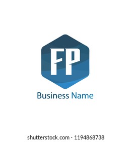 Initial Letter FP Logo Template Design