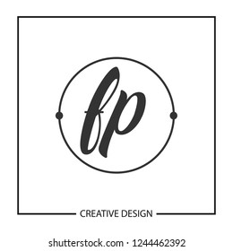 Initial Letter FP Logo Template Design