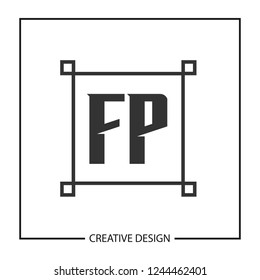 Initial Letter FP Logo Template Design