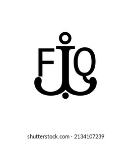 Logo simple del delimitador FQ de la letra inicial.