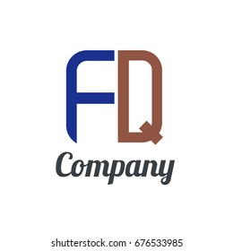 Initial Letter FQ Linked Box Design Logo