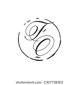 Initial letter FQ logo design