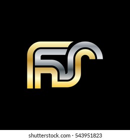 Initial Letter FR FS Linked Design Logo
