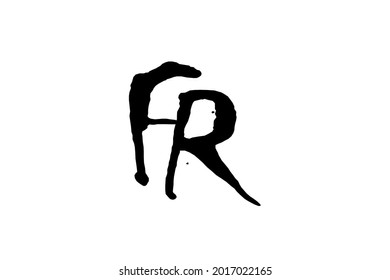 Initial Letter FR Logo Design Template 