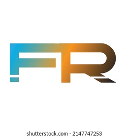 diseño del logotipo FR de letra inicial