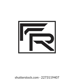 Initial letter FR logo design