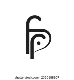 Letra inicial para el diseño del logotipo creativo