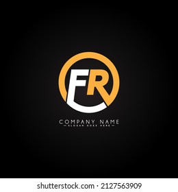 Initial Letter FR Logo, Simple Alphabet Logo