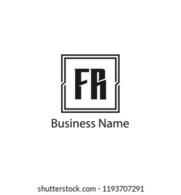 Initial Letter FR Logo Template Design