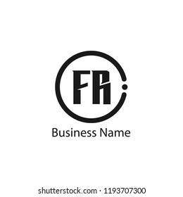 Initial Letter FR Logo Template Design