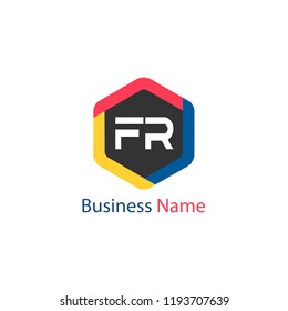 Initial Letter FR Logo Template Design