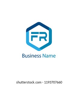 Initial Letter FR Logo Template Design