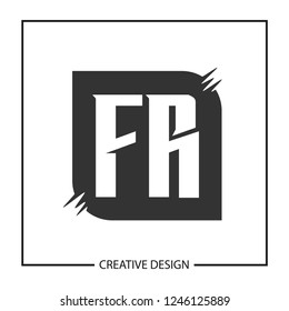 Initial Letter FR Logo Template Design