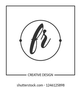 Initial Letter FR Logo Template Design