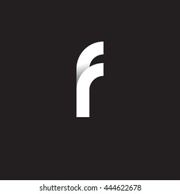 initial letter fr modern linked circle round lowercase logo white black