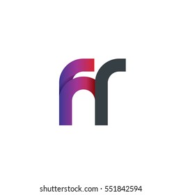 Initial Letter FR Rounded Lowercase Logo