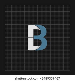 Plantilla de diseño de Vector de logotipo B libre de letra inicial. Diseño de iconos de negocios.