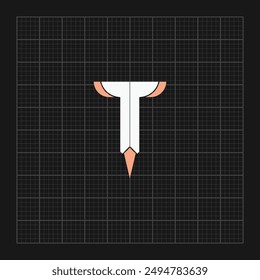 Initial letter free T logo vector design template. Business icon design.