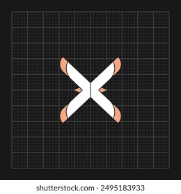 Initial letter free X logo vector design template. Business icon design.