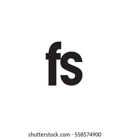 Initial letter FS black white logo