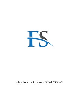 Initial Letter FS Logo Design Vector Template. Creative Abstract FS Letter Logo Design.