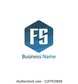 Initial Letter FS Logo Template Design