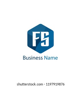 Initial Letter FS Logo Template Design