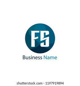 Initial Letter FS Logo Template Design