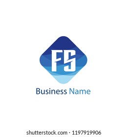 Initial Letter FS Logo Template Design