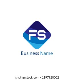 Initial Letter FS Logo Template Design