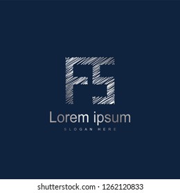 Initial Letter FS Logo Template Vector Design