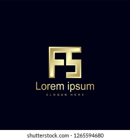 Initial Letter FS Logo Template Vector Design
