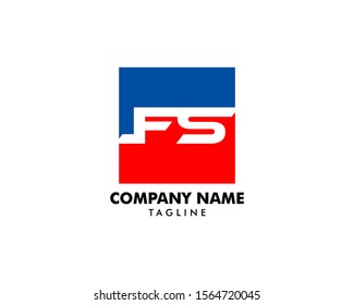 Initial Letter FS Logo Template Design