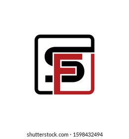 Initial letter fs or sf logo vector templates
