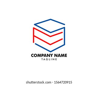 Initial Letter FS Storage Logo Template Design