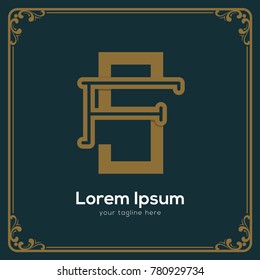 Initial letter FSlogotype company name. Vector for company name.