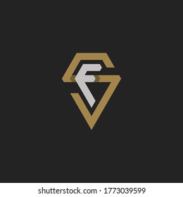 Initial Letter FSor SF  Logo Template Design For Branding