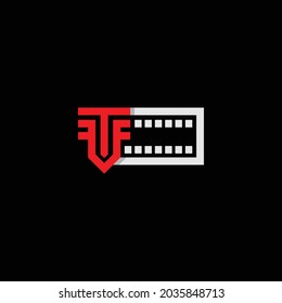 Initial letter FT and film roll logo