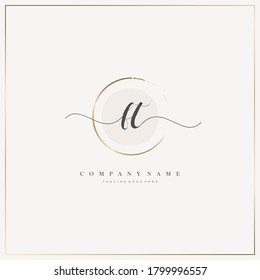 Letra inicial logotipo de escritura a mano FT modelo de plantilla dibujado a mano vector, logotipo para belleza, cosméticos, boda, moda y negocios y otros