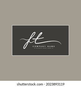 Anfangsbuchstaben des Logos FT - handgezeichnetes Signature-Logo