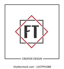 Initial Letter FT Logo Template Design