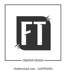 Initial Letter FT Logo Template Design