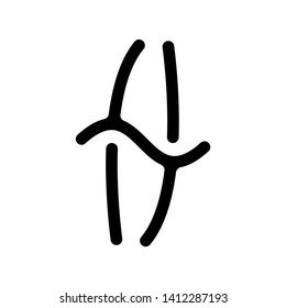 Initial letter ft minimalist typographic art monogram shape business brand identity logo, black color on white background.